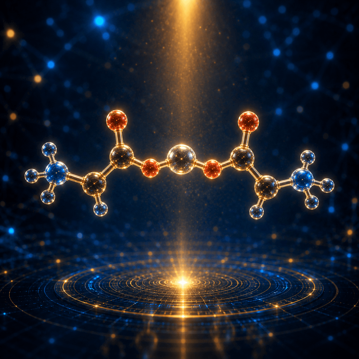 Representação molecular do magnésio glicinato